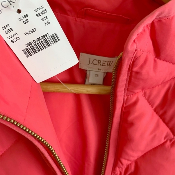 🆕️ J Crew Pink Quilted Vest. NWT - Picture 7 of 8